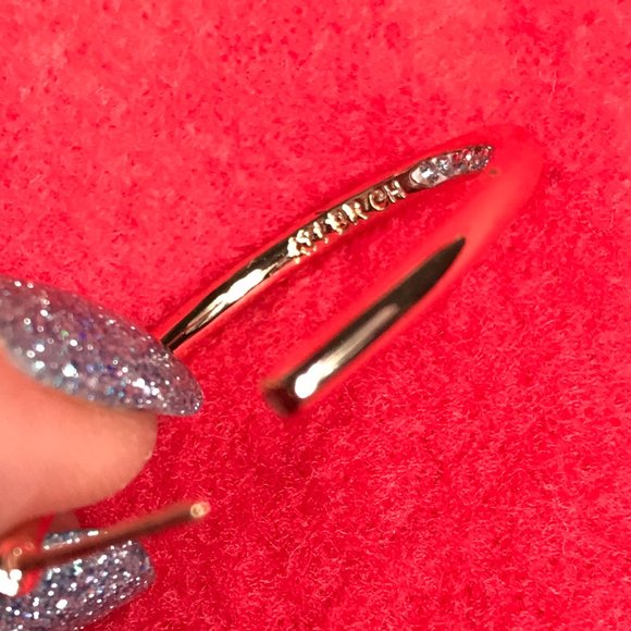 Sparkle Allure Crystal Silver plated Hoop Earrings - Picture 6 of 8